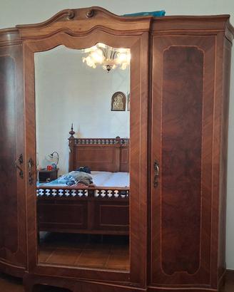  Camera Letto Antica Legno Massello Noce 