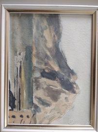 Aurelio Bertoni. Acquarello. Monte Lago Iseo