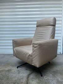 POLTRONA GIREVOLE DESIGN POLTRONE SOFA PELLE