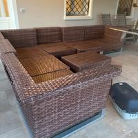 Divano rattan da esterno