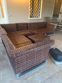 Divano rattan da esterno