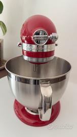 KitchenAid Artisan rosso con 2 ciotole accessori