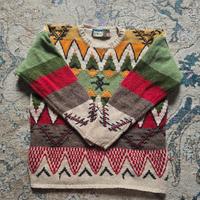 Maglione pesante in lana Shetland vintage anni '90
