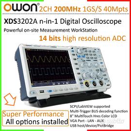 OWON® XDS3202A Plus★OSCILLOSCOPIO DIGITALE 200MHz