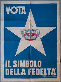 Poster Monarchia Manifesto Monarchico Antico