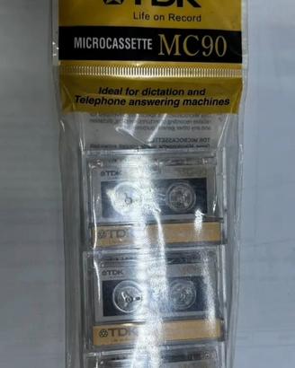 TDK MC60 Microcassette Tapes X3