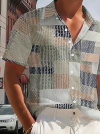 Camicia estiva casual con motivi geometrici