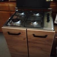 fornello a gas metano 4 con credenz