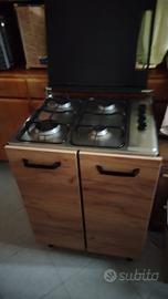 fornello a gas metano 4 con credenz