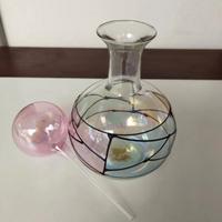 Vaso ampolla in vetro soffiato di Murano 