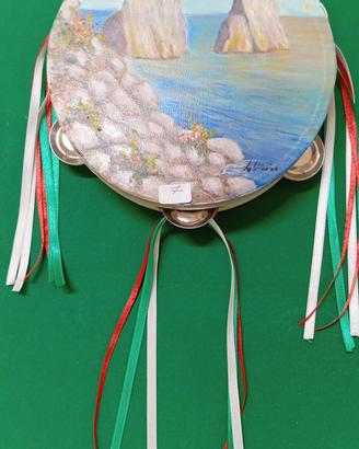 tamburello dipinto a mano 