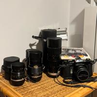 Pentax Asahi Spotmatic+4 obbiettivi+borsa+lampada