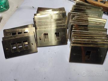 placchette per impianto elettrico in ottone