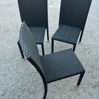 Sedie salotto rattan giardino