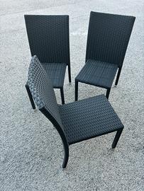 Sedie salotto rattan giardino