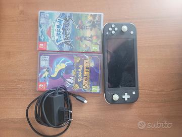 nintendo switch light  con caricatore + 2 giochi