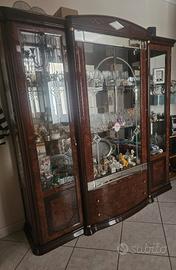 Vetrina Radica Di Noce Lucida