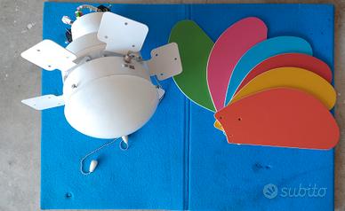 Ventilatore a pale, da soffitto, per cameretta.