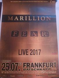 MARILLION 2017 TOUR POSTER - F.E.A.R.