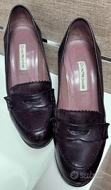 scarpe mocassino in pelle