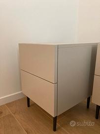 Elegante comodino / mobiletto Pianca color tortora