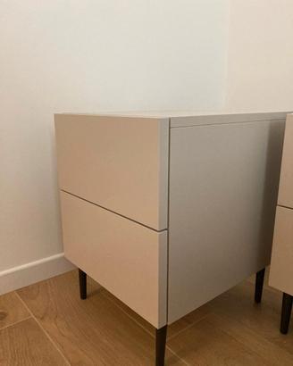 Elegante comodino / mobiletto Pianca color tortora