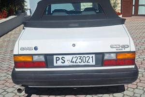 Saab cabrio bianca capote nera mai incidenta