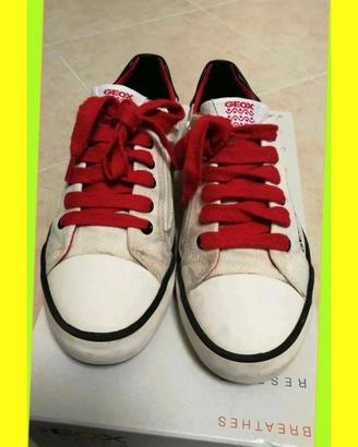 Geox sneaker bianche coccinelle ragazza n. 36