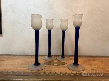 Porta candele in vetro