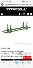 Pedane in acciao porta barre, tubi, filato. 