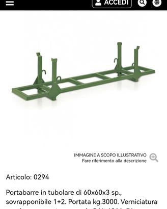 Pedane in acciao porta barre, tubi, filato. 