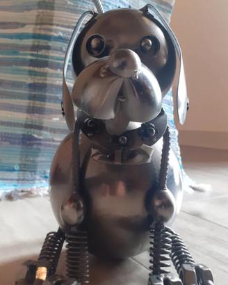 Portabottiglie in Metallo Cane fatto a mano
