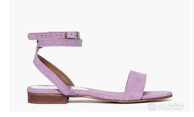 Sandali camoscio lilla