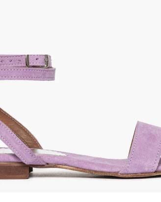 Sandali camoscio lilla
