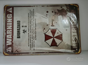 Cartello Warning Biohazard Umbrella Corporation