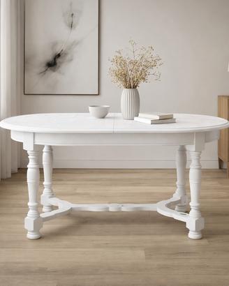 Tavolo ovale allungabile in rovere massello