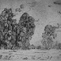 Quadro 'Nel parco di Monza' di Fulvio Comi