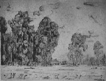 Quadro 'Nel parco di Monza' di Fulvio Comi