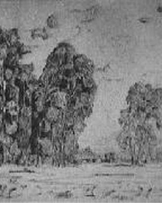 Quadro 'Nel parco di Monza' di Fulvio Comi