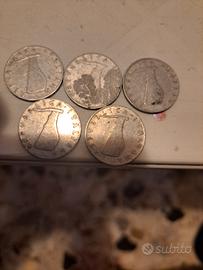 monete da 5 lire 
