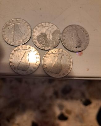 monete da 5 lire 