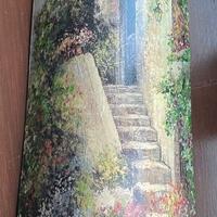 Tegola dipinta a mano