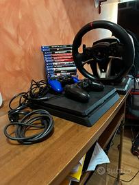 PS4+15 giochi +volante con pedaliera