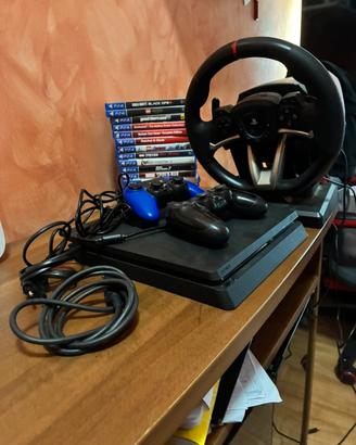 PS4+15 giochi +volante con pedaliera