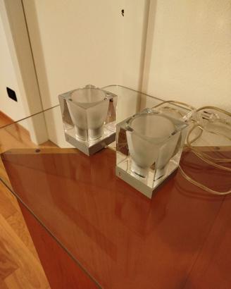 Coppia lampade Fabbian in cristallo