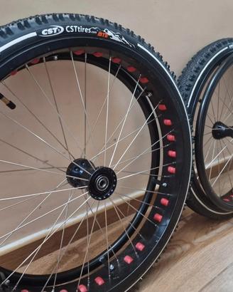 Coppia Ruote Fat 24 per sedia a rotellle