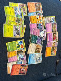 Lotto 24 carte polemon rare foil