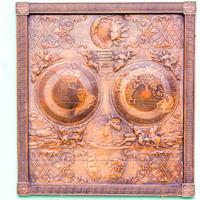 Bassorilievo Legno. Mappe-Monde, Globe Terrestre