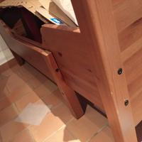 LETTO ALLUNGABILE CON DOGHE IN LEGNO E MATERASSO