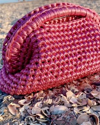 clutch rosa metallizzata 